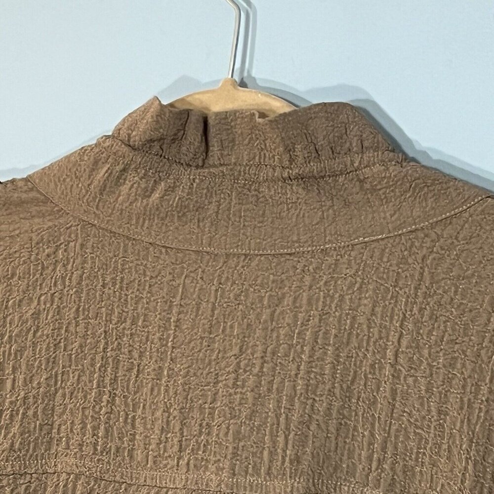 Ali Miles Boho Button Tunic Top Size XL Sleeveless Lagenlook Minimalist Pockets - Picture 5 of 11